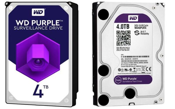 H.D.D W.D Purple Sata 4TB WD40PURZ | هارد وسترن دیجیتال بنفش