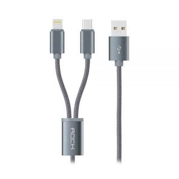 Quick Charge & Data 2in1 Micro USB & iPhone ROCK RCB0469