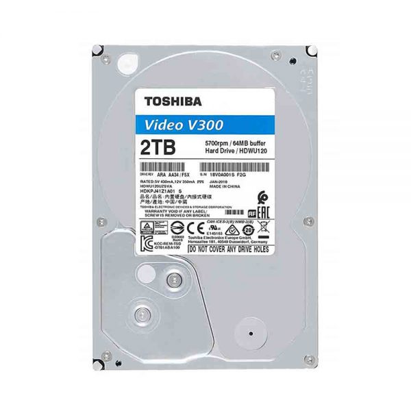 HDD Toshiba Video 2TB 5700rpm 64MB V300
