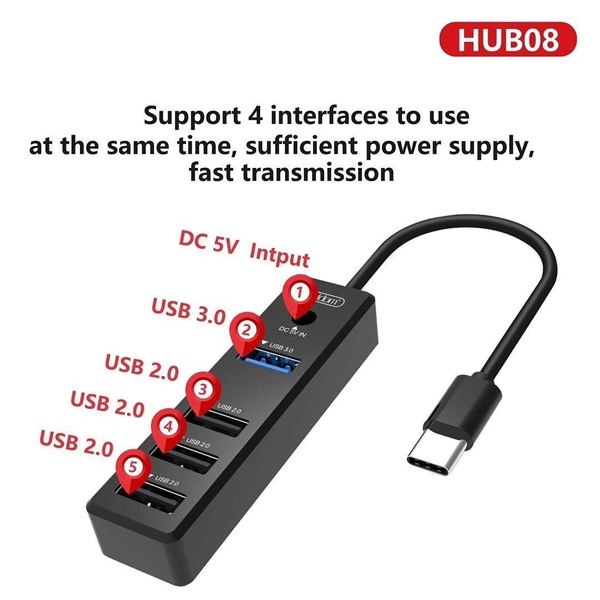 هاب 4 پورت USB ارلدام مدل ET-HUB08