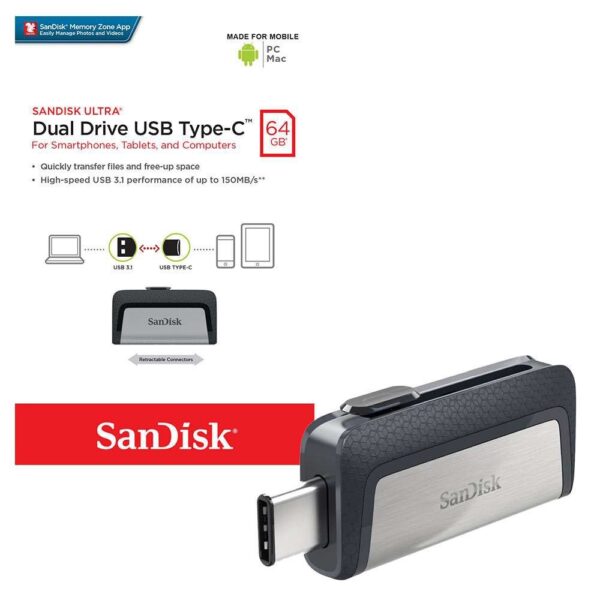 SanDisk Ultra Dual Drive USB Type-c 64GB