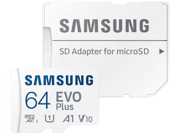 کارت حافظه MicroSDXC سامسونگ مدل Samsung EVO Plus UHS-I U1 A1 V10 ظرفیت 64 گیگابایت