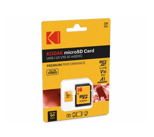 کارت حافظه MicroSDXC کداک مدل Kodak PREMIUM PERFORMANCE UHS-I U1 A1 V10 ظرفیت 128 گیگابایت