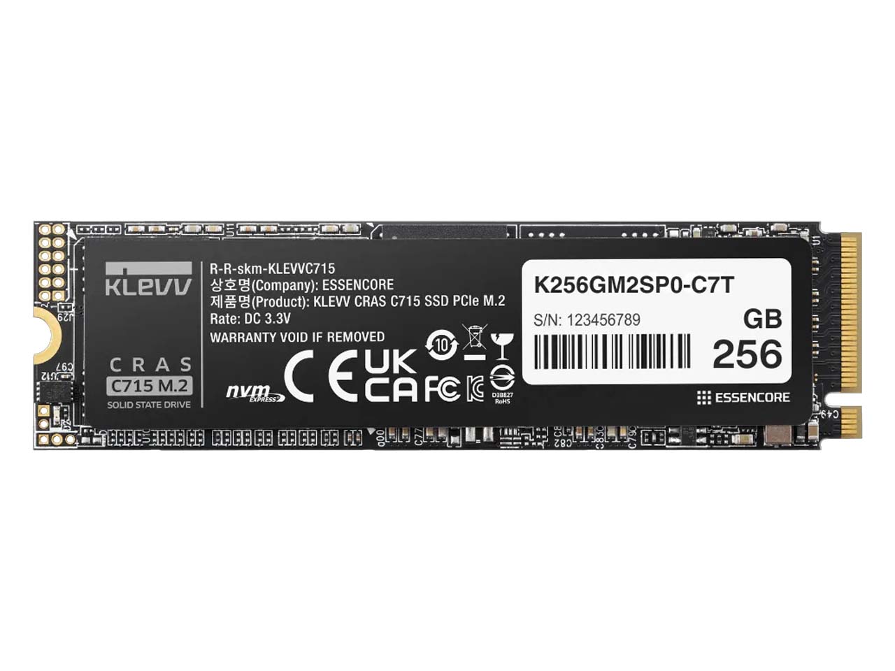 Klevv CRAS C715 M.2 NVMe 256GB Internal SSD Klevv CRAS C715 M.2 NVMe 256GB Internal SSD