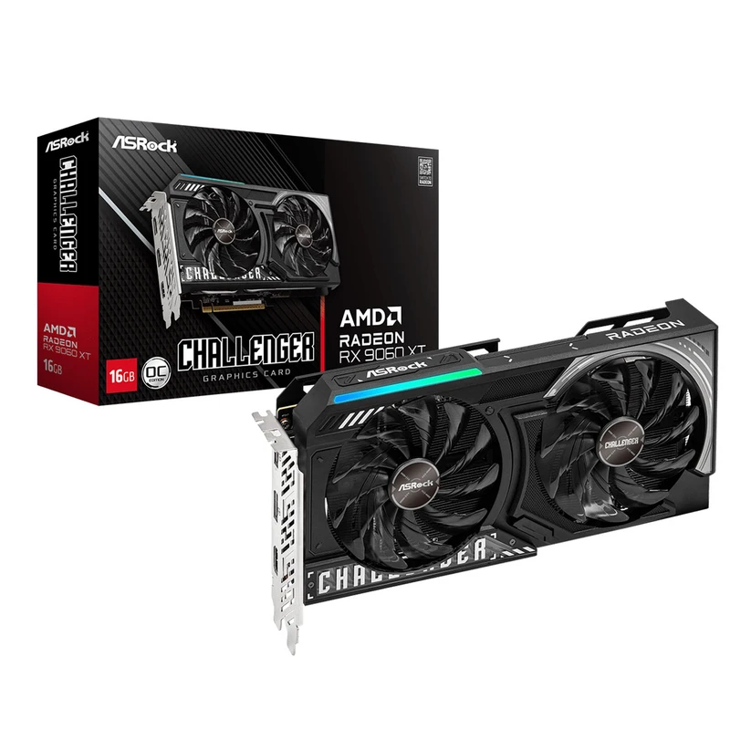 کارت گرافیک ازراک AMD Radeon RX9060 XT Challenger 16GB OC GDDR6 کارت گرافیک ازراک AMD Radeon RX9060 XT Challenger 16GB OC GDDR6